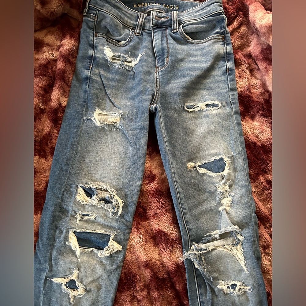 American Eagle jeans, size 2, ripped jeans